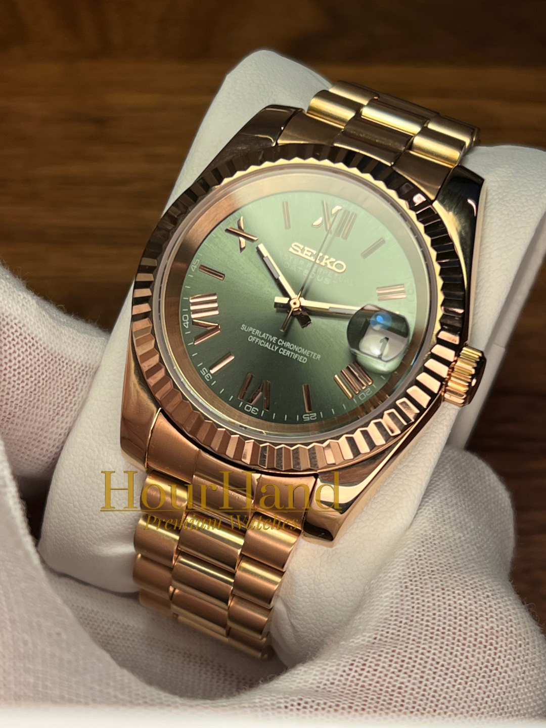 Seikojust | Rose Gold Olive Green