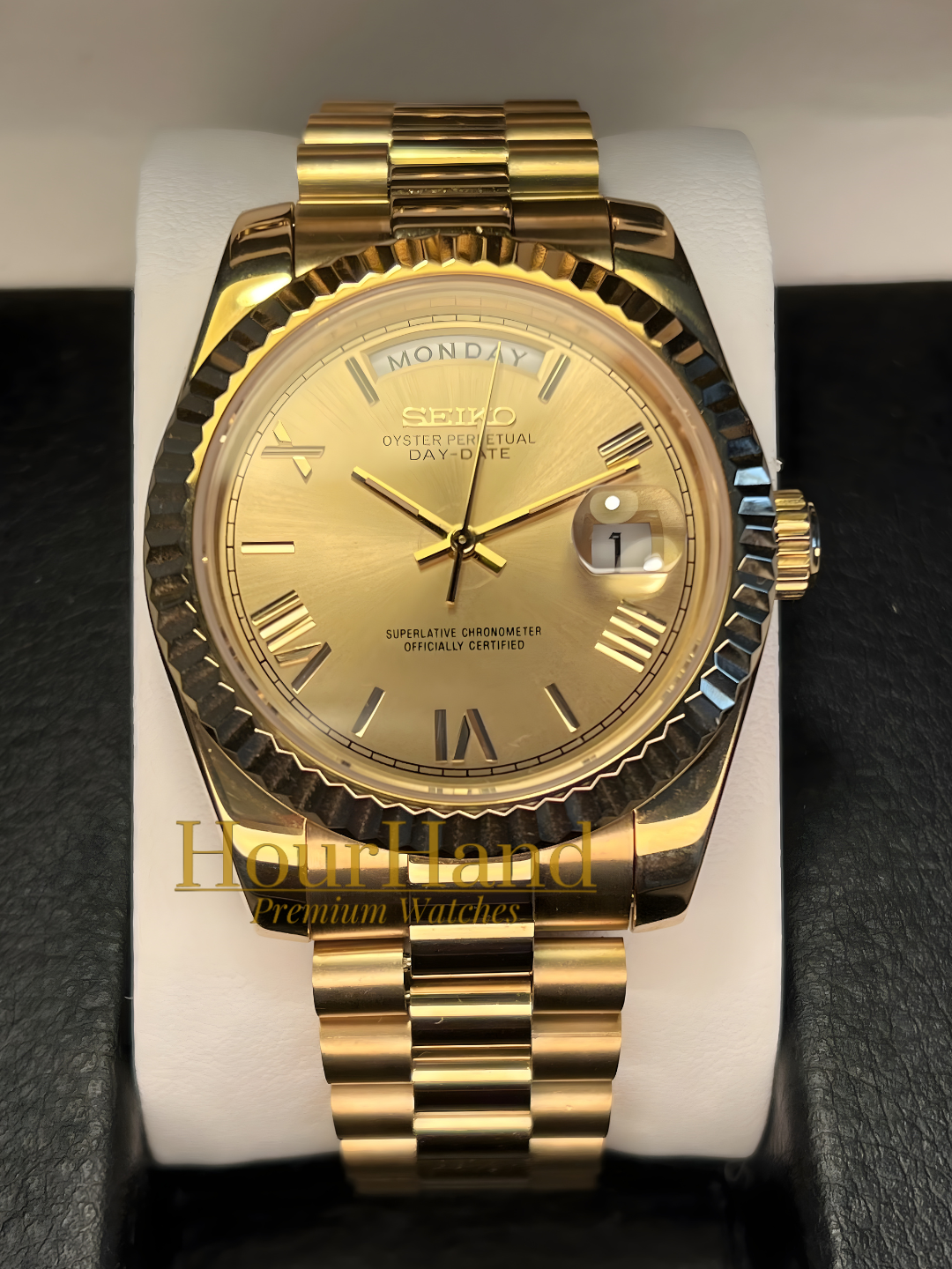 Seikodate | Roséguld Olivgrön Roman