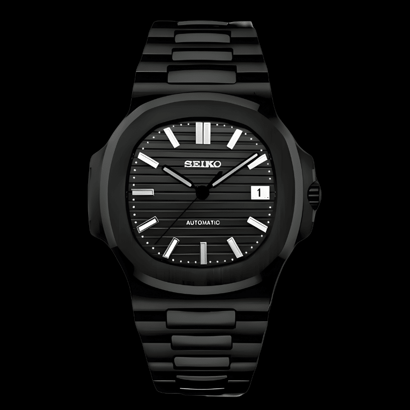 Nautiko All Black | Seiko Nautilus Mod – HourHand