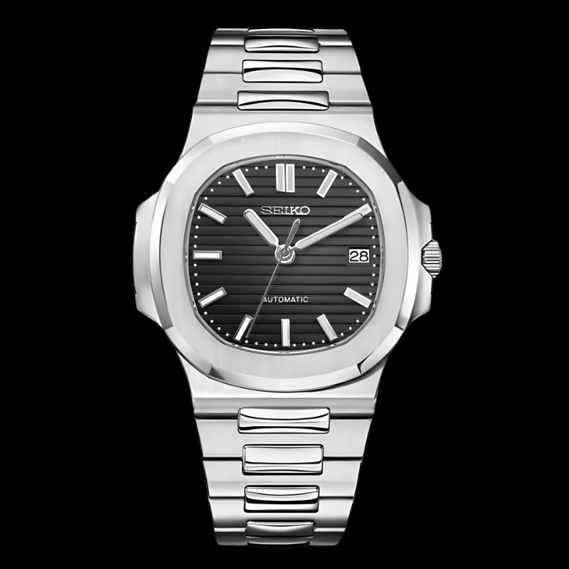 Nautiko Black | Seiko Nautilus Mod – HourHand