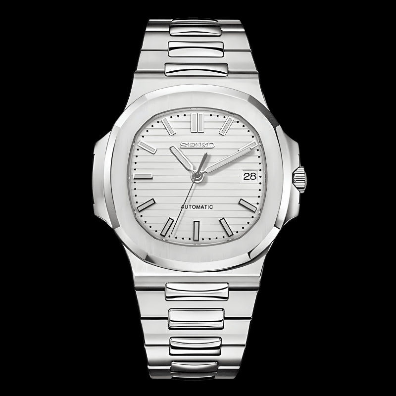 Nautiko Classic White | Seiko Nautilus Mod – HourHand