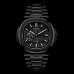 Nautiko Open Heart All Black | Seiko Nautilus Mod – HourHand