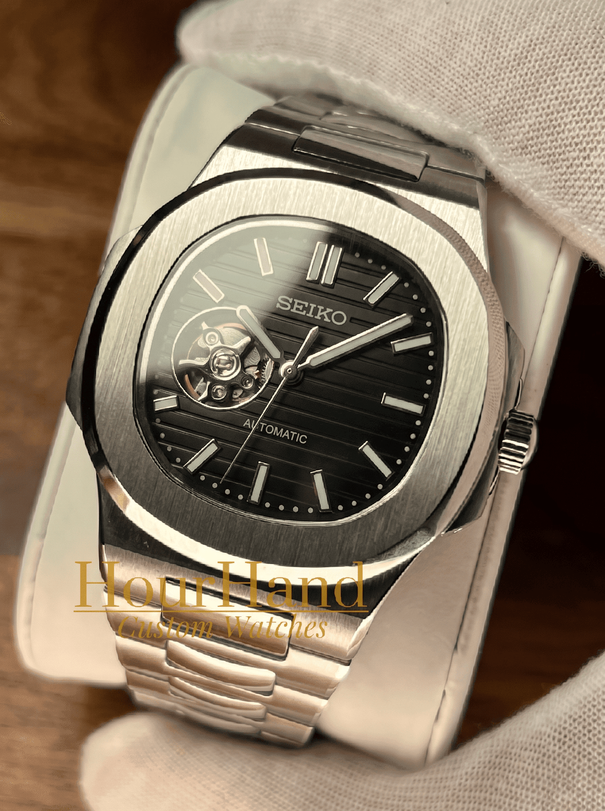 Nautiko | Open Heart Black - HourHand Watches