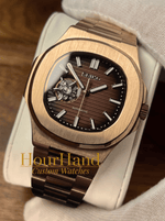 Nautiko | Open Heart Rose Brown - HourHand Watches