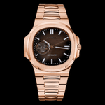 Nautiko Open Heart Rose Brown | Seiko Nautilus Mod – HourHand