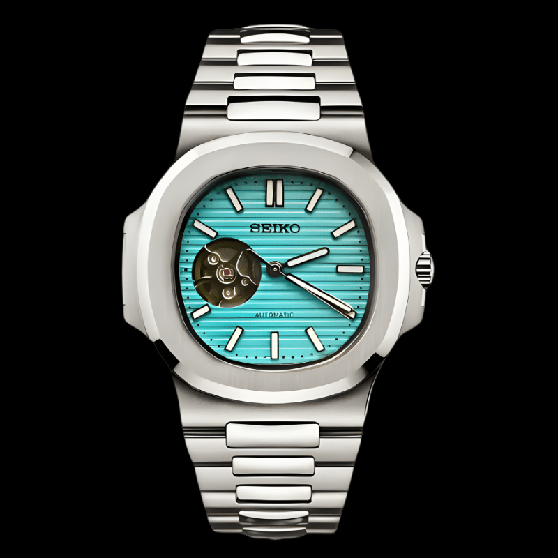 Nautiko Open Heart Tiffany | Seiko Nautilus Mod – HourHand