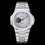 Nautiko Open Heart White | Seiko Nautilus Mod – HourHand