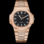 Nautiko Rose Gold Black | Seiko Nautilus Mod – HourHand