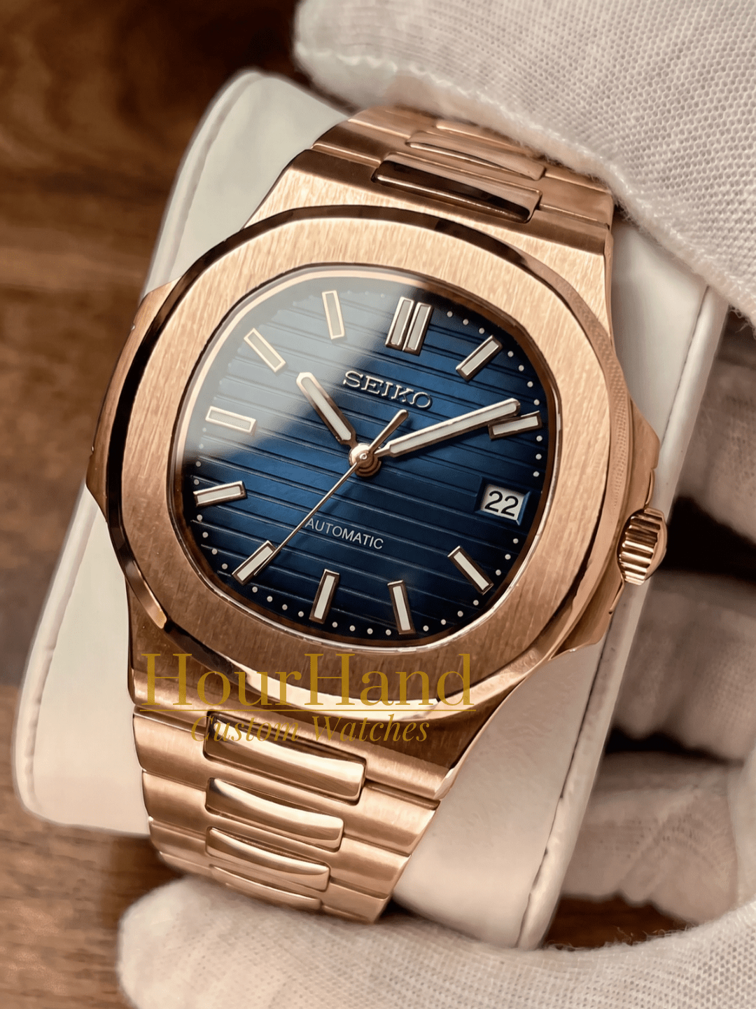 Nautiko | Rose Gold Blue - HourHand Watches