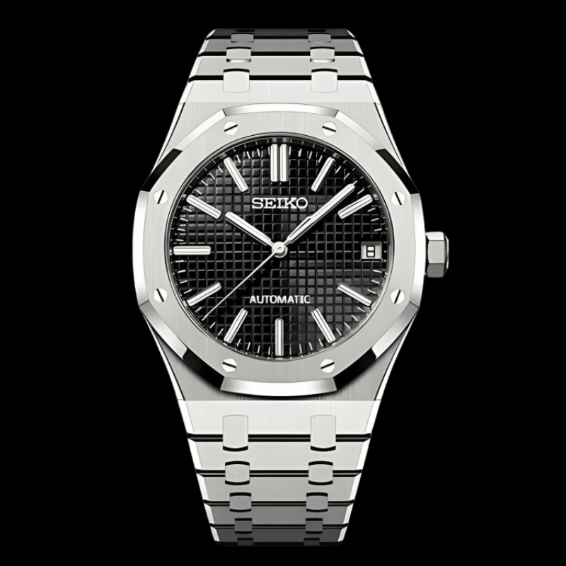 Royal Seikoak Black | Seiko Royal Oak Mod – HourHand