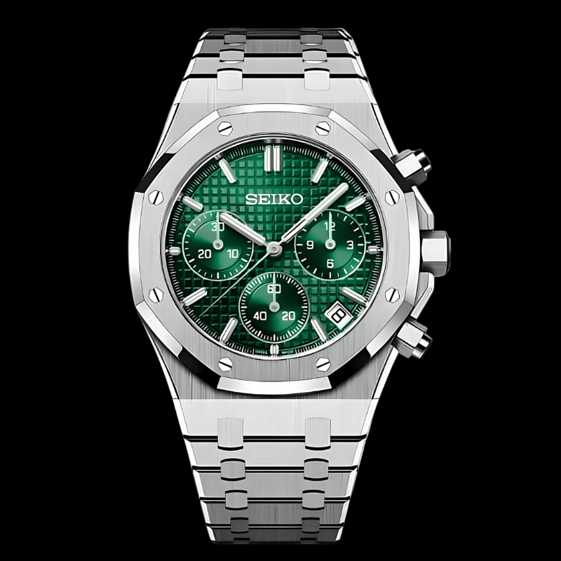 Royal Seikoak Chrono Green | Seiko Royal Oak Mod – HourHand