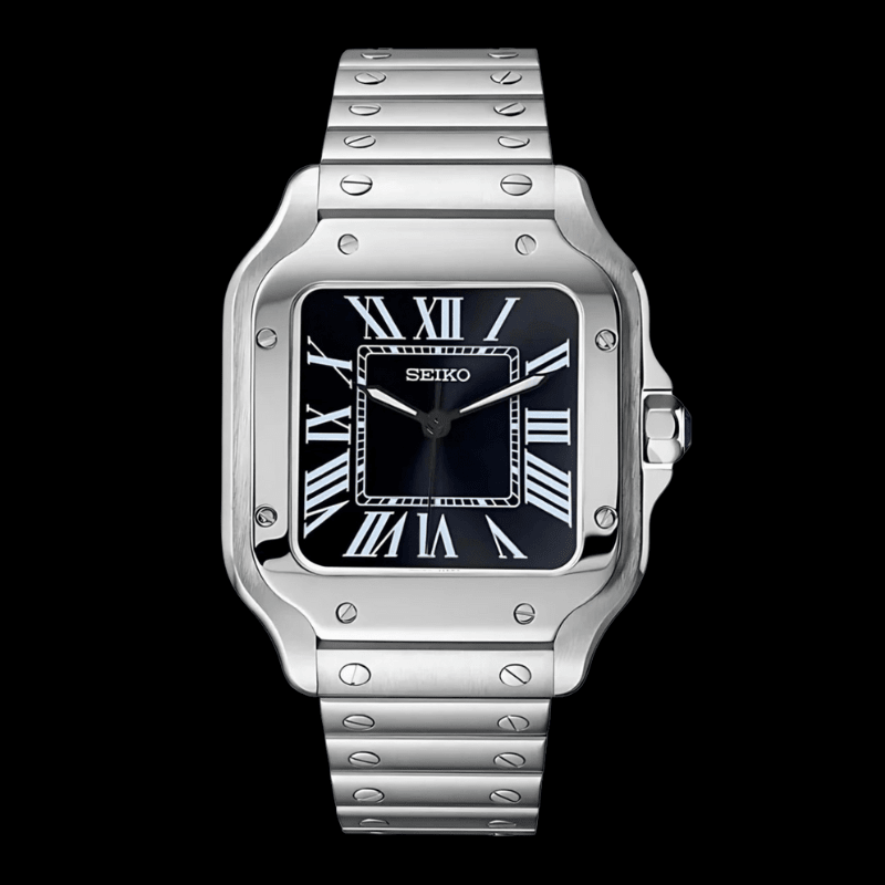 Santeiko Black | Seiko Santos Mod – HourHand