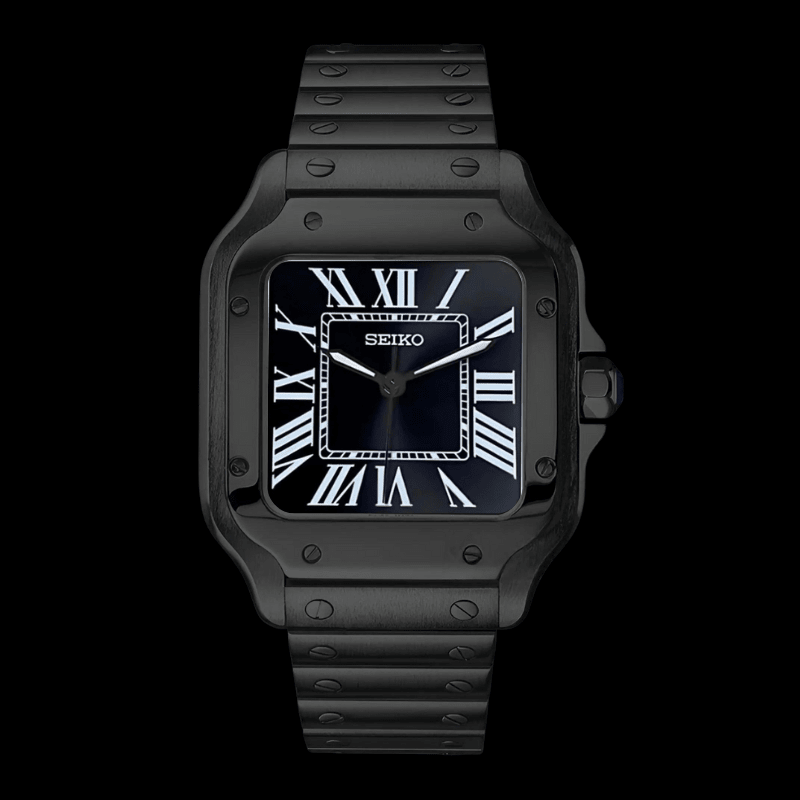 Santeiko Full Black | Seiko Santos Mod – HourHand