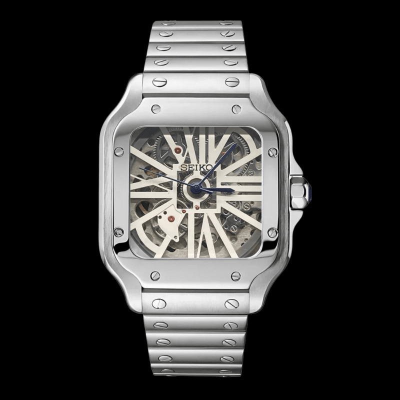 Santeiko White Skeleton | Seiko Santos Mod – HourHand