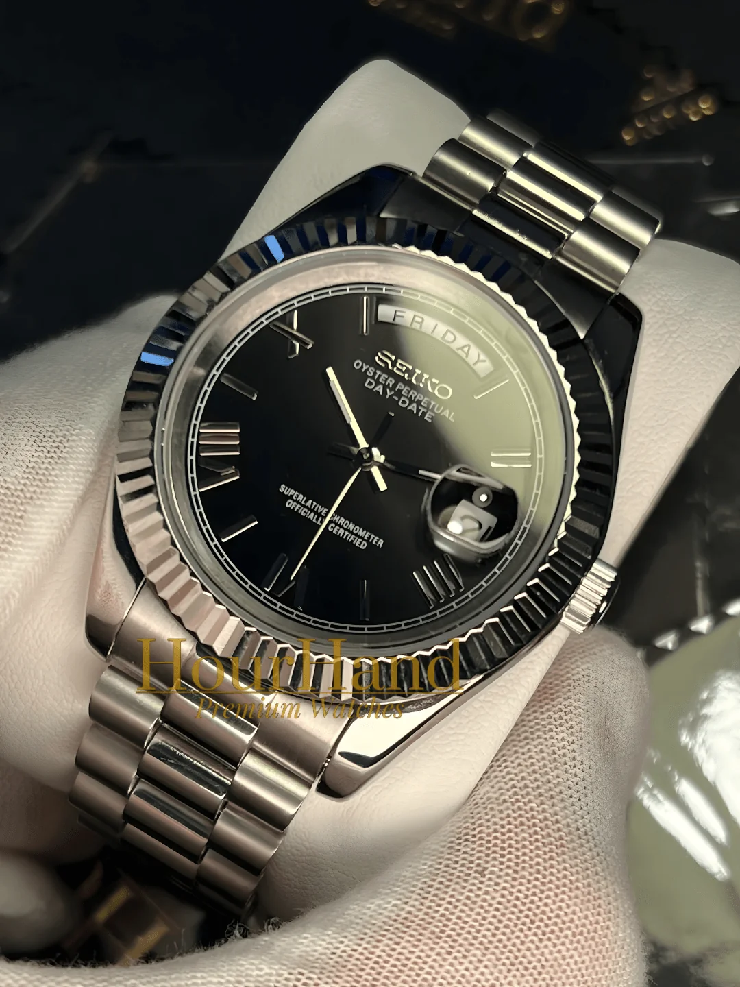 Seikodate | Roman Black - HourHand Watches