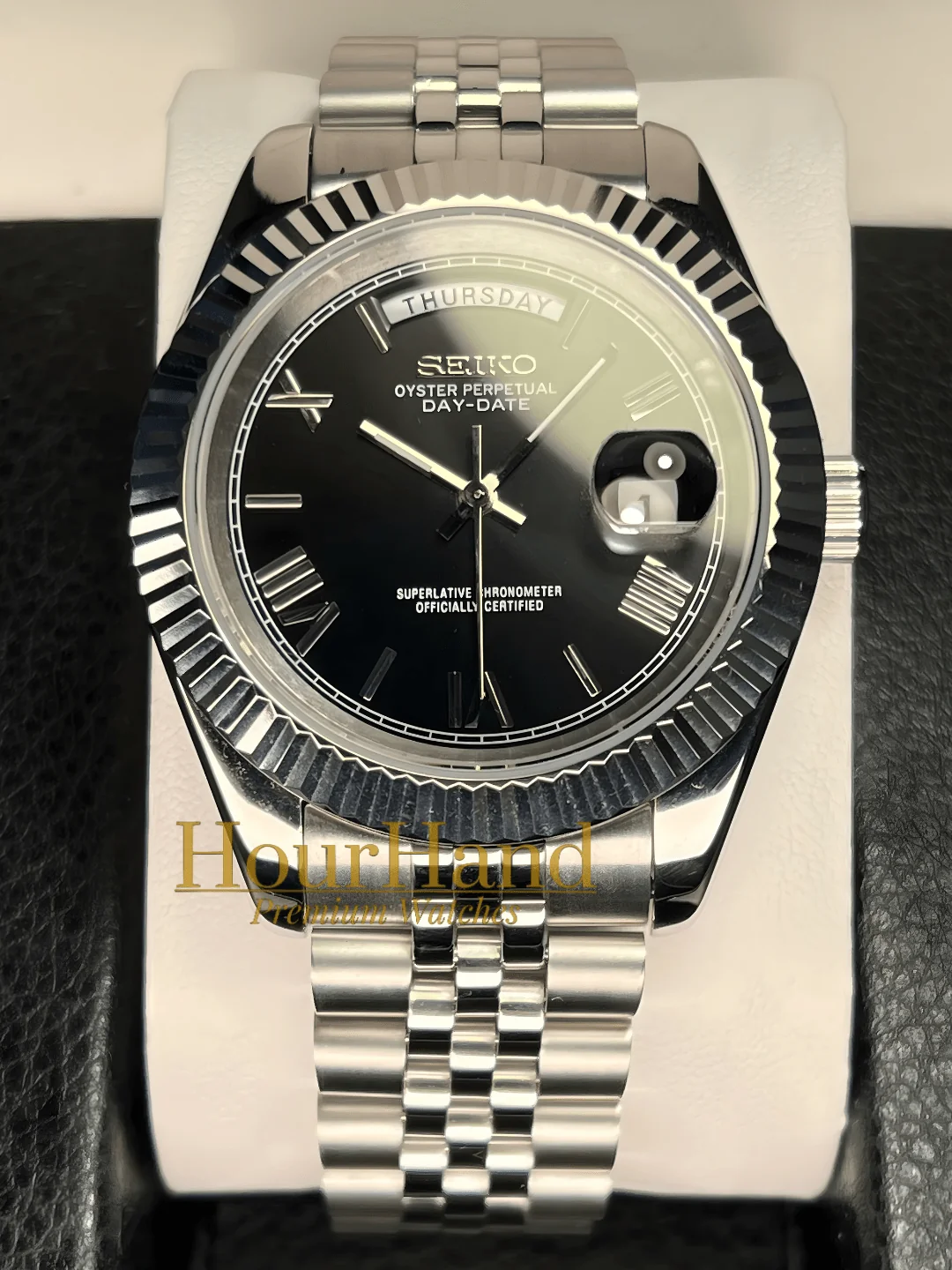 Seikodate | Roman Black - HourHand Watches