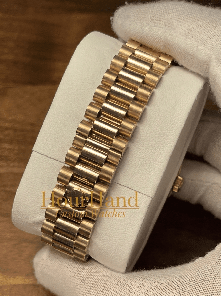 Seikodate | Roman Rose Gold Olive Green - HourHand Watches