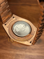 Seikodate | Roman Rose Gold Olive Green - HourHand Watches
