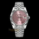 Seikojust Pink Arabic dial | Seiko Datejust Mod – HourHand