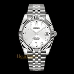 Seikojust White Arabic dial | Seiko Datejust Mod – HourHand