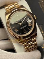 Seikojust Rose Gold - Black Roman | Seiko Datejust Mod – HourHand