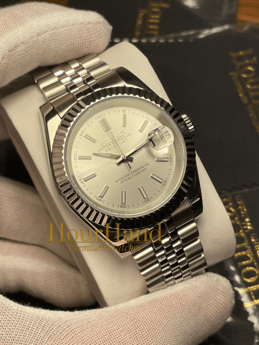 Seikojust Classic White | Seiko Datejust Mod – HourHand