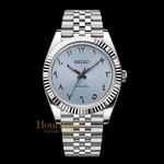 Seikojust Ice Blue 3D Arabic dial | Seiko Datejust Mod – HourHand
