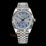 Seikojust Ice Blue 3D Arabic dial | Seiko Datejust Mod – HourHand