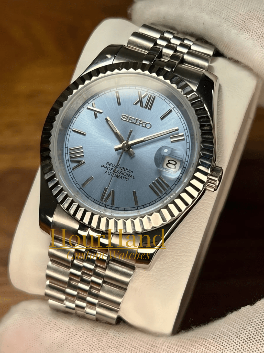 Seikojust | Ice Blue Roman - HourHand Watches