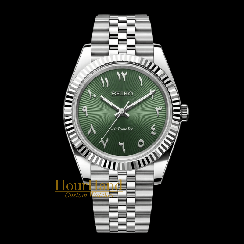 Seikojust | Olive Green 3D Arabic - HourHand Watches