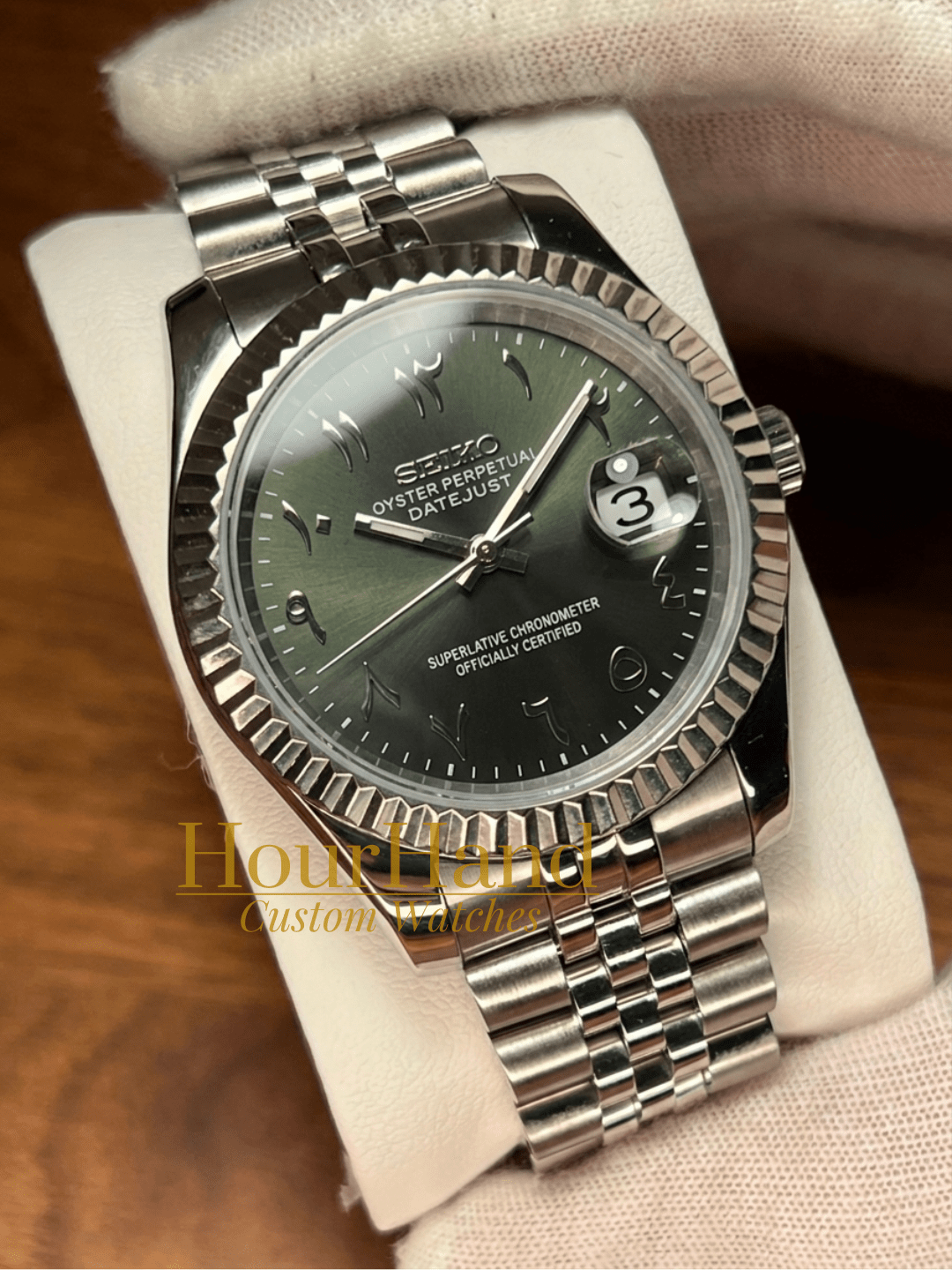 Seikojust | Olive Green Arabic - HourHand Watches