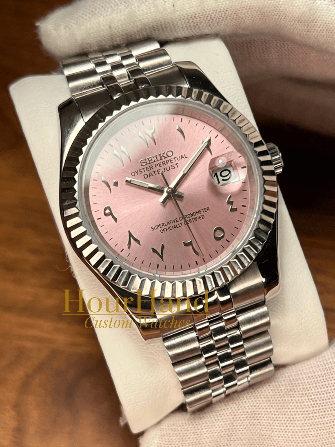 Seikojust | Pink Arabic dial - HourHand Watches