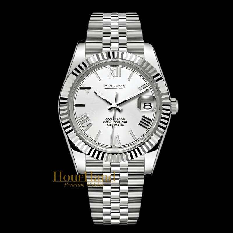 Seikojust White Roman | Seiko Datejust Mod – HourHand