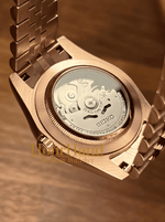 Seikojust Rose Gold - Black Roman | Seiko Datejust Mod – HourHand