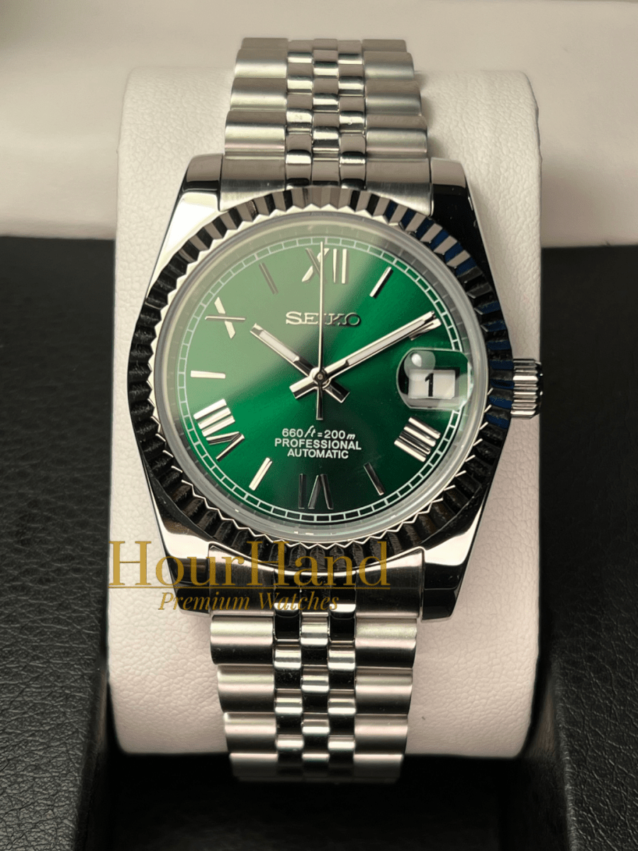 Seikojust Royal Green Roman | Seiko Datejust Mod – HourHand