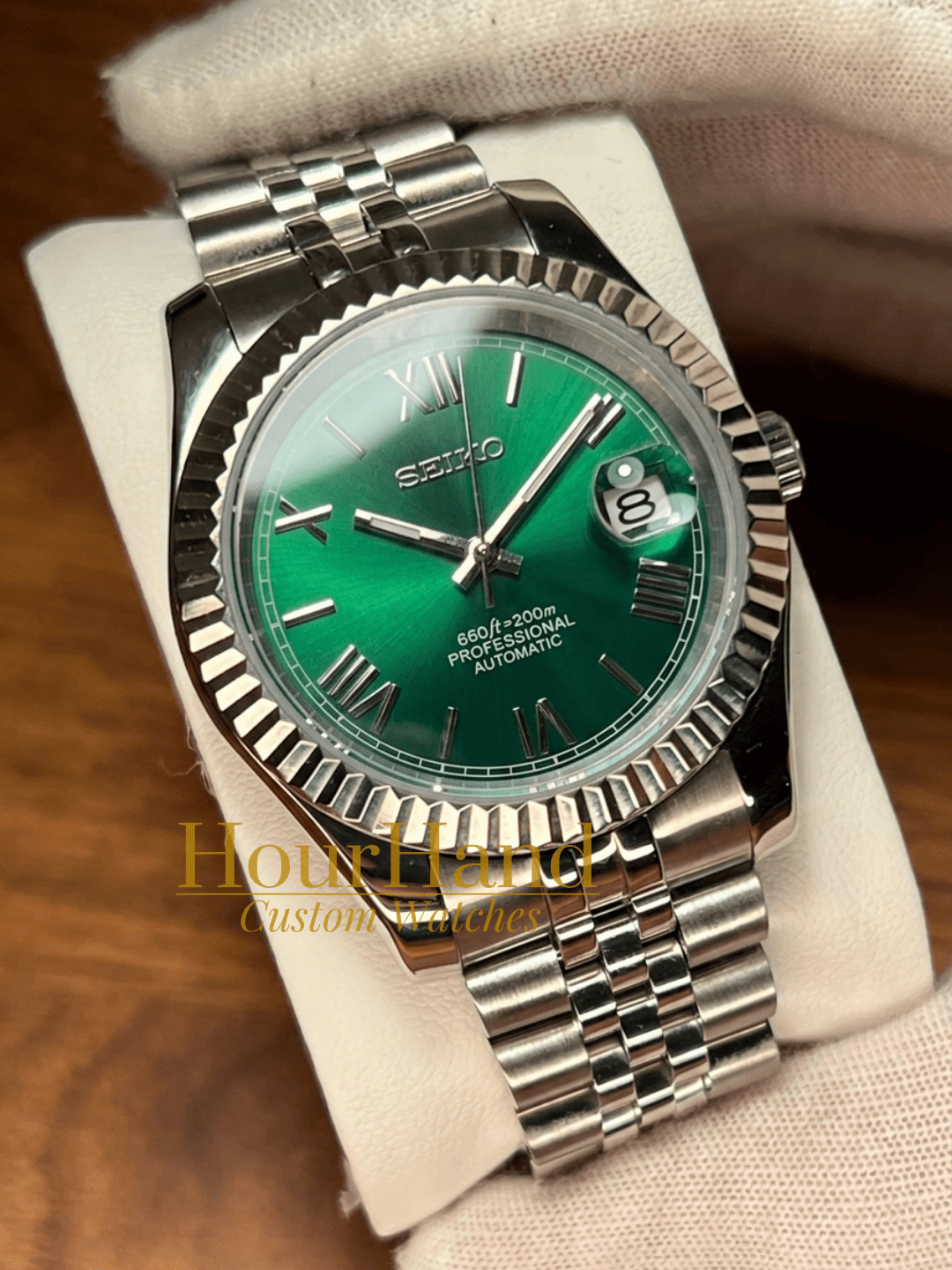 Seikojust Royal Green Roman | Seiko Datejust Mod – HourHand