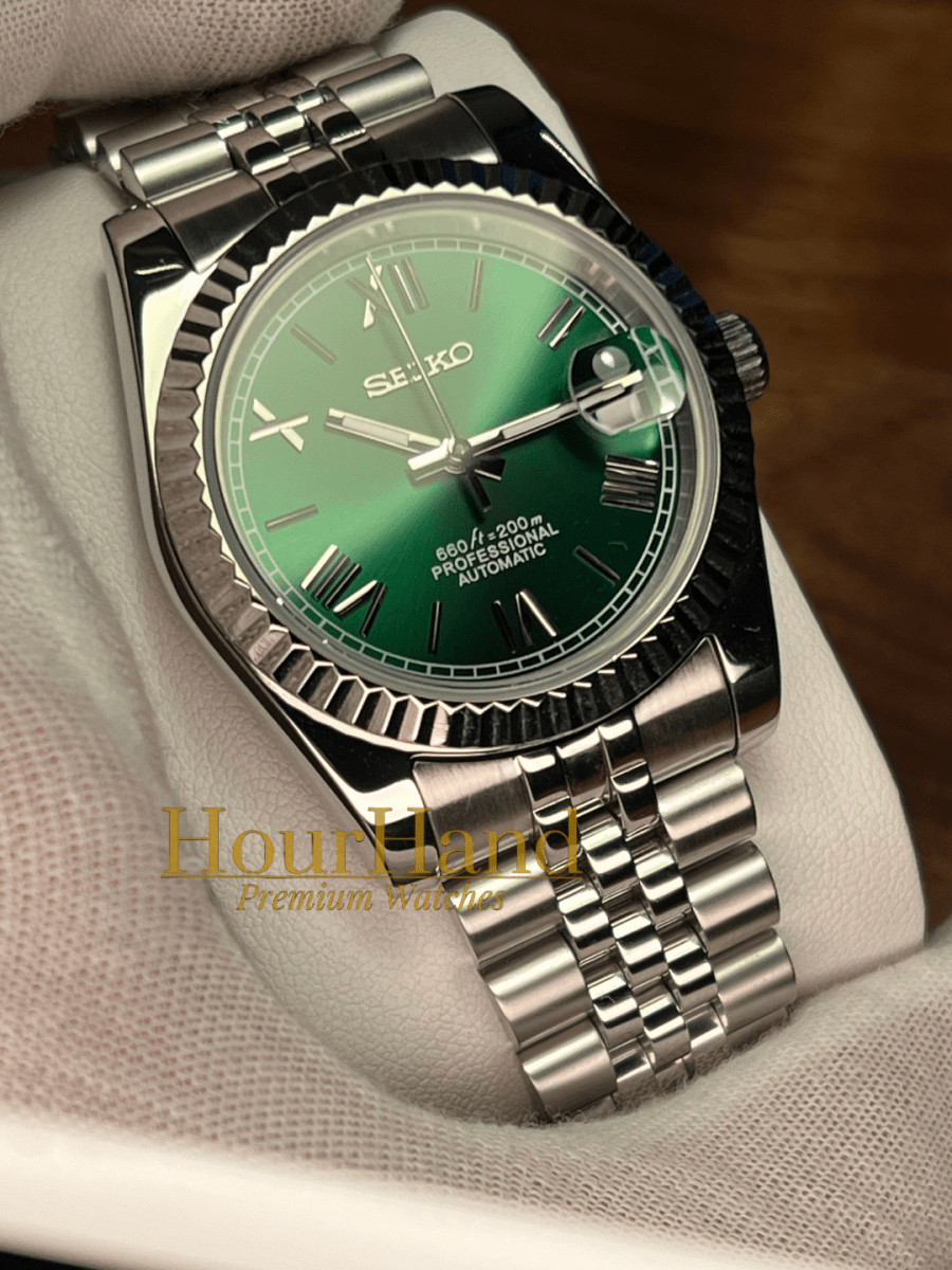 Seikojust Royal Green Roman | Seiko Datejust Mod – HourHand