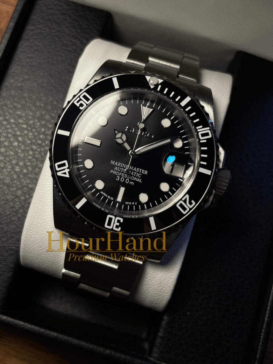 Seikomariner Classic Black | Seiko Submariner Mod – HourHand