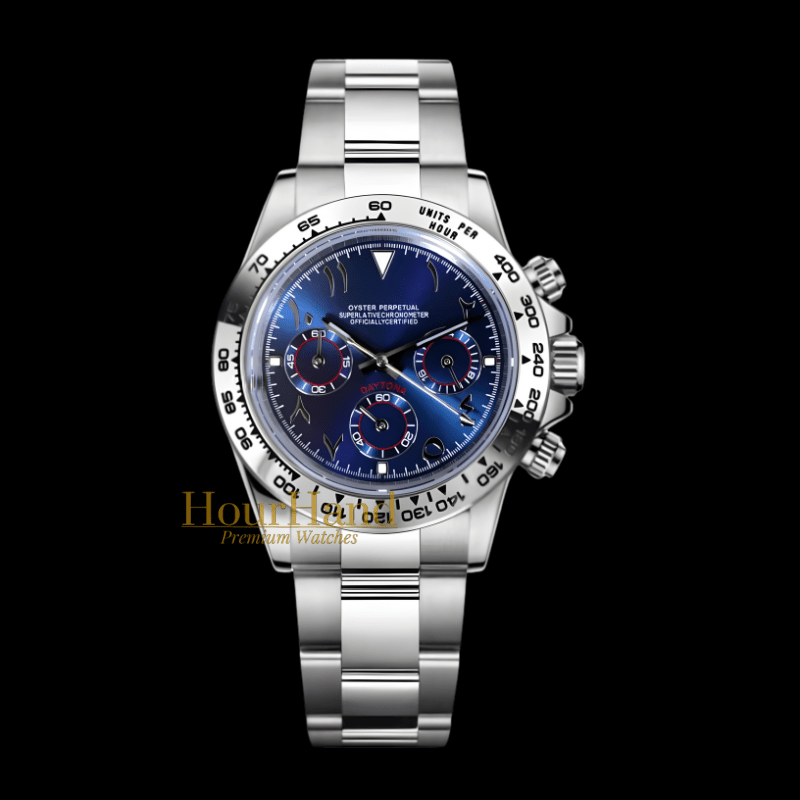 Seitona Arabic dial Royal Blue | Seiko Daytona Mod – HourHand