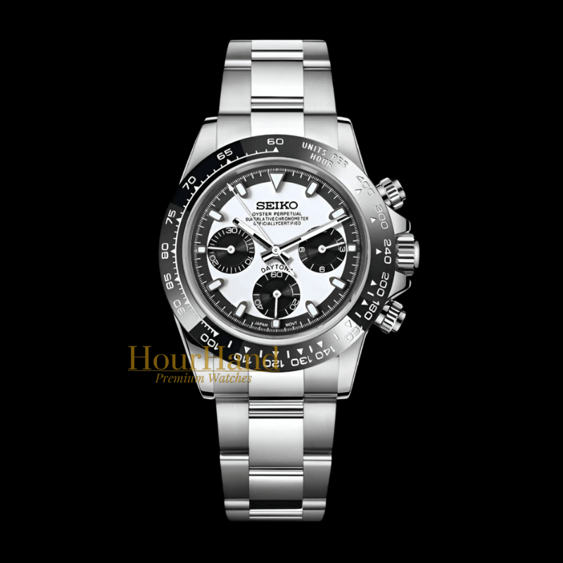 Seitona Black & White | Seiko Daytona Mod – HourHand