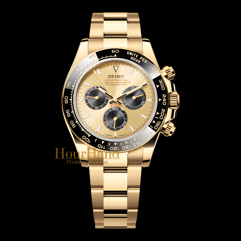 Seitona Gold & Black | Seiko Daytona Mod – HourHand