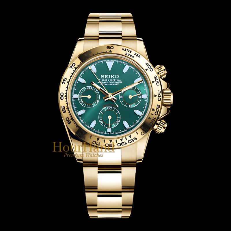 Seitona Gold & Green | Seiko Daytona Mod – HourHand