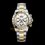 Seitona Silver & Gold [White] | Seiko Daytona Mod – HourHand
