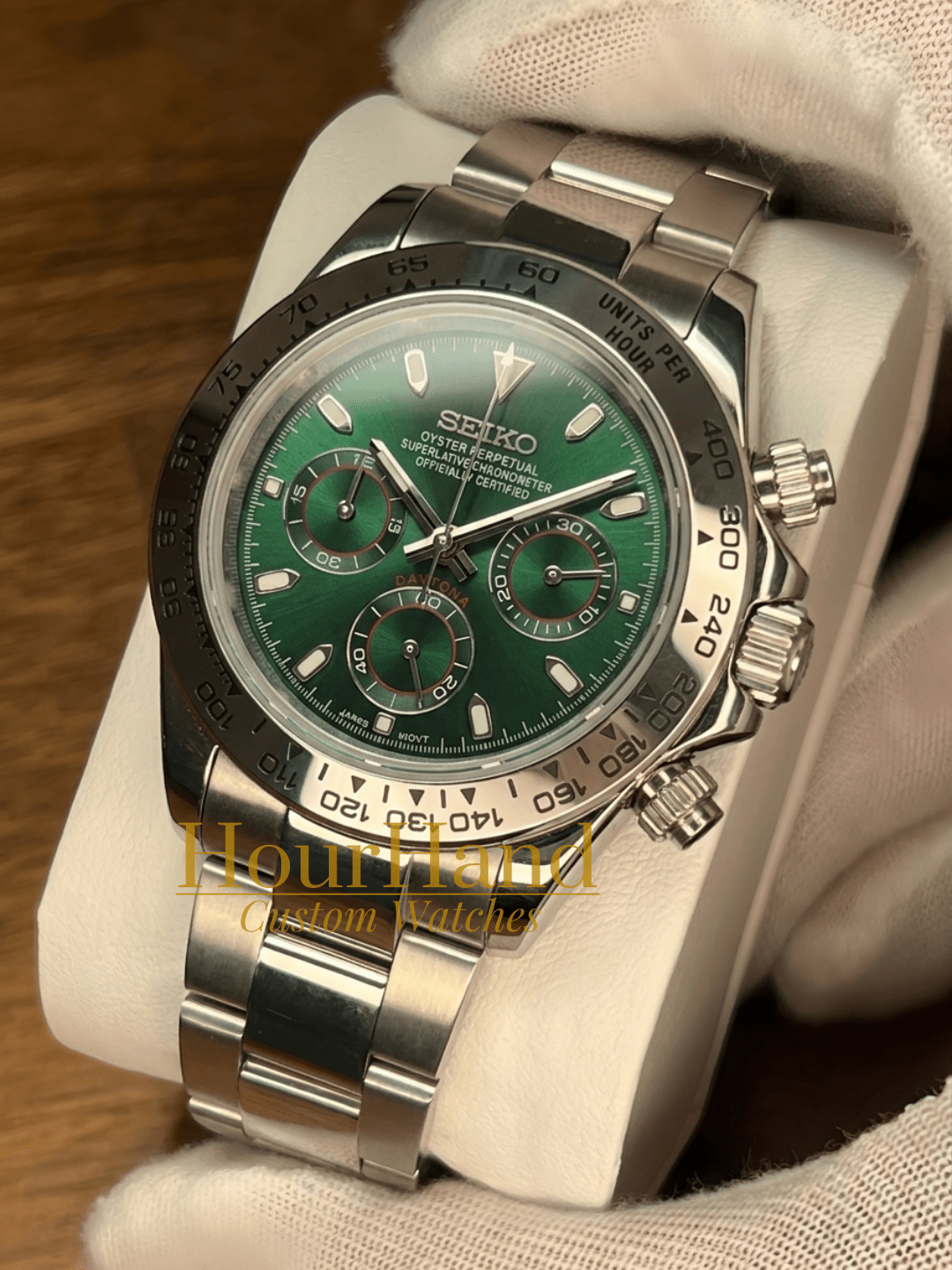 Seitona | Silver & Green - HourHand Watches